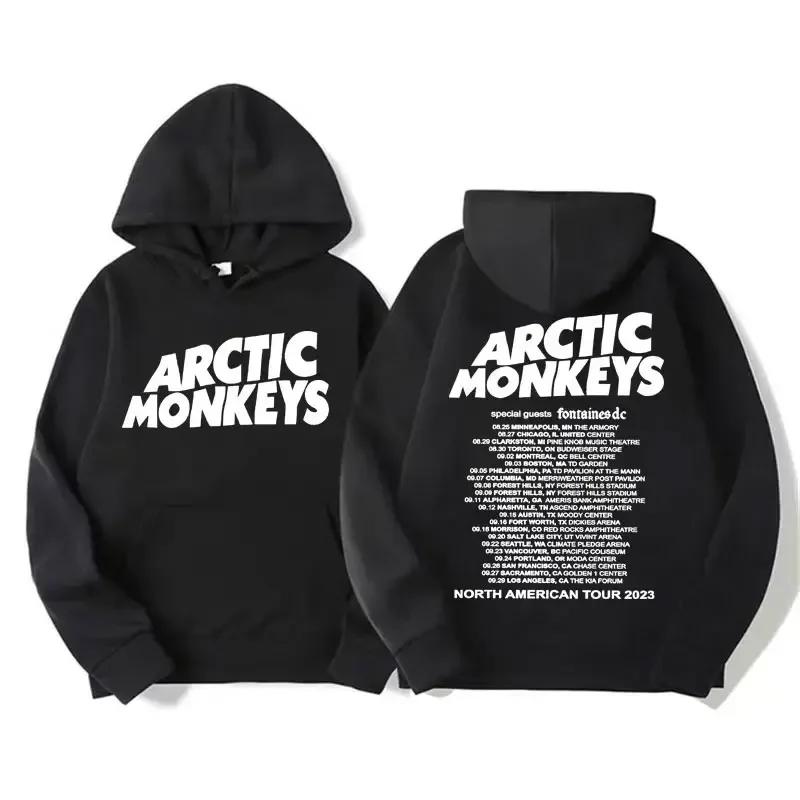 Retro Rock Arctic Monkeys Music Album Graphic Hoodies Men Vintage Oversized Y2k Hip Hop Hoodie Punk Sweatshirt Tour Double Sided