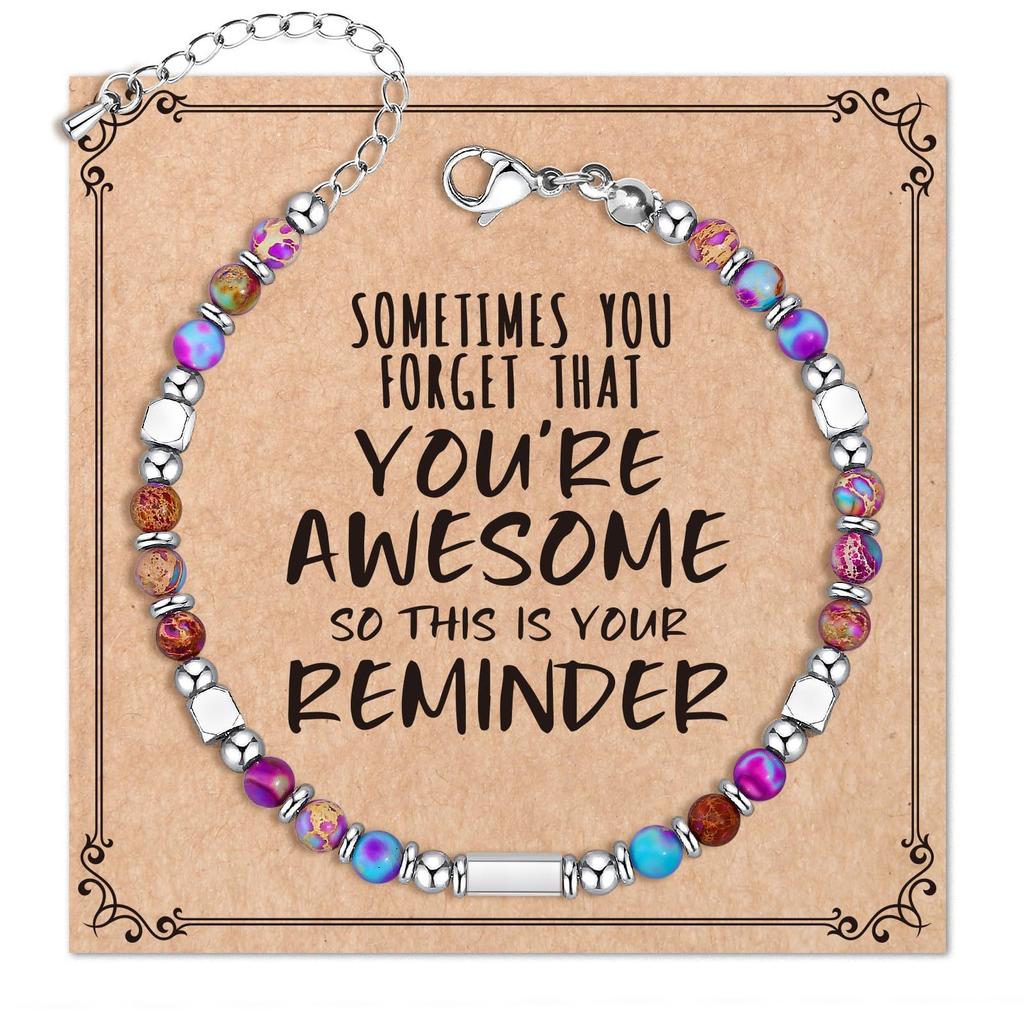 JYL TS Bracelet Letter Heart  Set Stackable Friendship & Personalized Luck