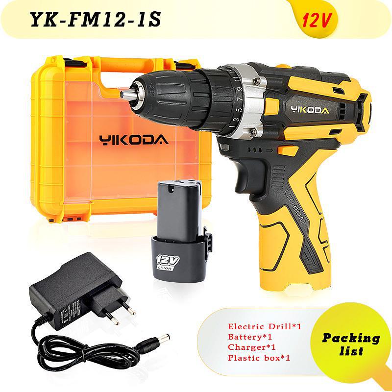 Rechargeable Cordless Dual-Speed Lithium Electric Drill with Power Display