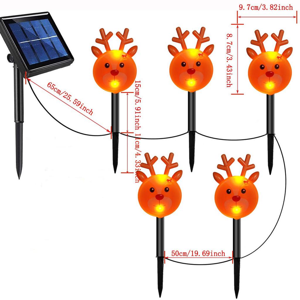 Solar Santa Claus LED Garden Stake Lights for Outdoor Lawn and Courtyard