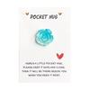 Pocket Hug Card with Gradient Rose for Women Men Mini Pocket Hug Tokens with Greeting Card Inspirational Gifts for Long Distance Relationship