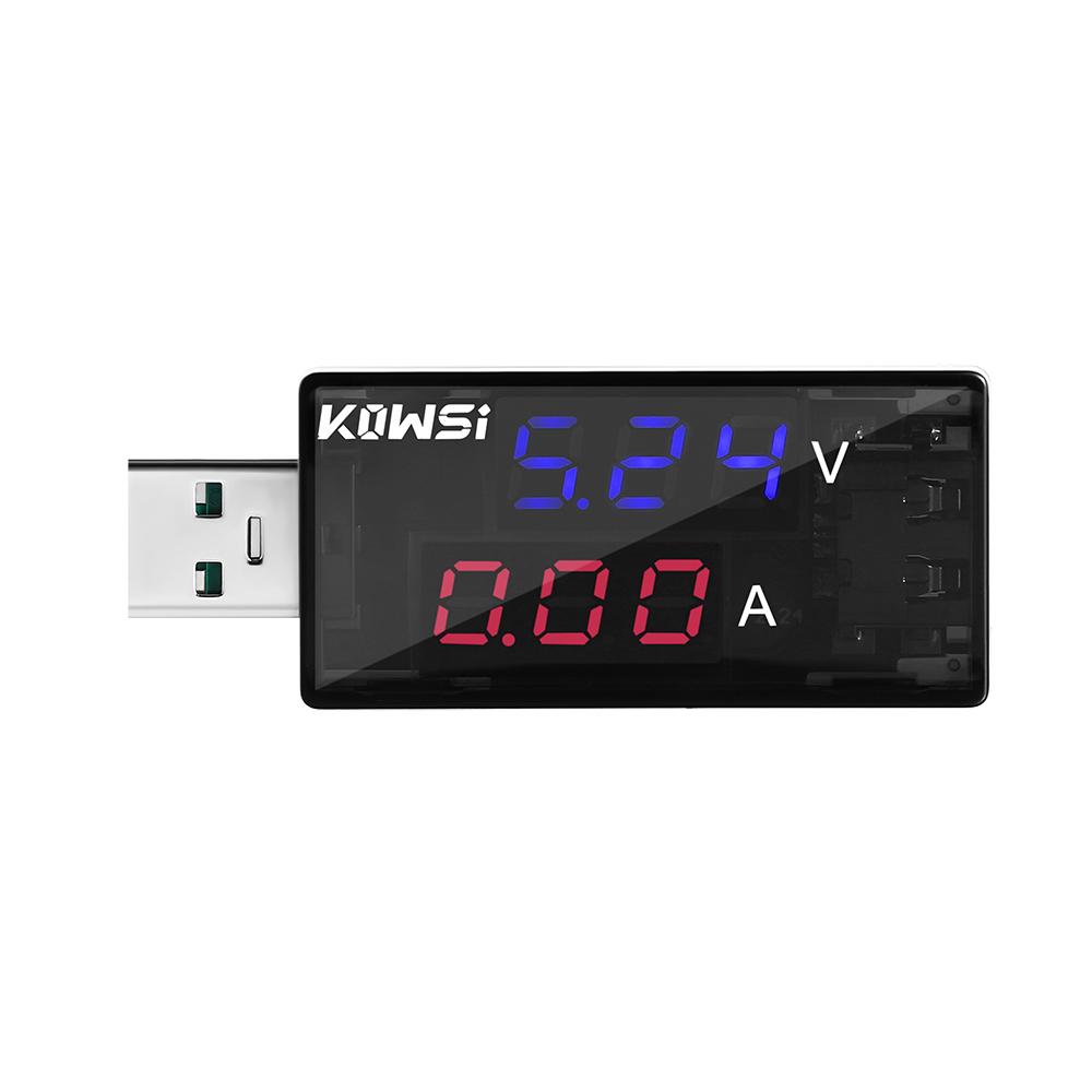 

Dual USB Current Voltage Charging Detector Tester Battery Voltmeter Ammeter Charger Doctor for Electronic Battery Tester чорний