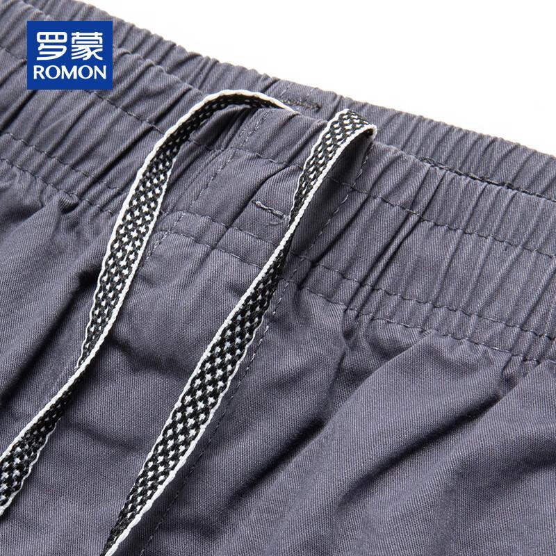 ROMON Men's Summer Cotton Cargo Capri Shorts