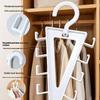 Over Door Hanger Organizer 1/2 Pack White V-Shaped 12 Hooks 360° Rotation for Small Space Clothes Storage