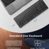 Foldable Bluetooth Keyboard with Numeric Keypad Full Size Wireless Folding Keyboard Rechargeable Portable Travel Keyboard