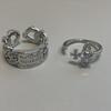 Adjustable Geometric Diamond Zircon Letter Ring - Empress Dowager Cixi Inspired