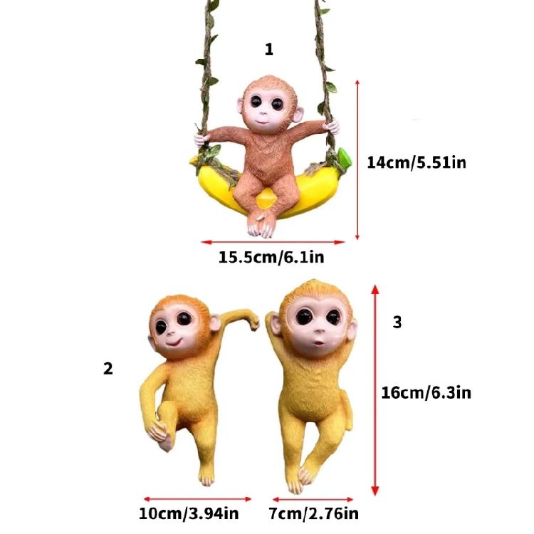 Monkey Pots Hangers, Artisanal Planter Pots Hangers Home Accent for Flower Pots Living Space Shop Display Item