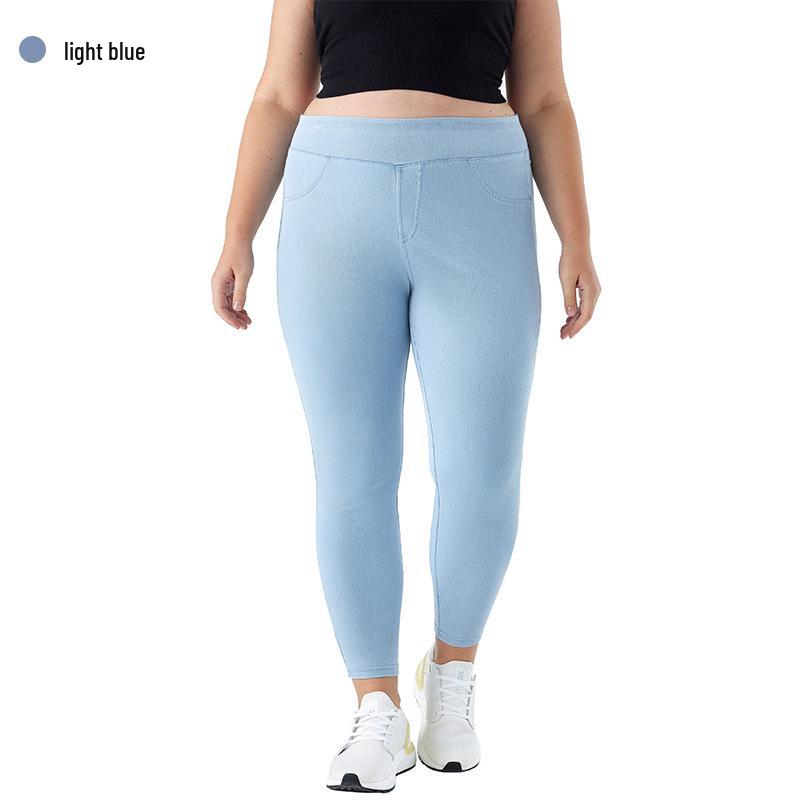 

Plus Size Women s High-Waisted Skinny Jeans with Elastic Waist & Pockets 1XL