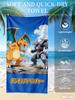 Digimon Beach Towel, Anime Fan Favorite Character Print Quick-Dry Towel for Beach, Pool, Summer Vacations and Anime Enthusiasts