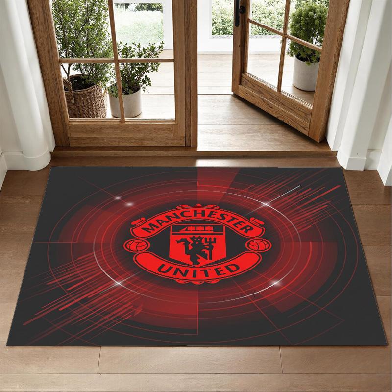 Kober s designem Manchester United z křišťálového sametu Měkká dekorativní podložka do ložnice a předsíně