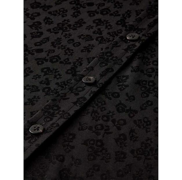 Scotch & Soda Jacquard With Embroidery Long Sleeve Shirt