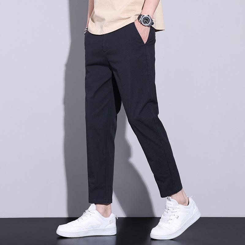 

Весенние Свободные Универсальные Укороченные Брюки Мужские Прямые Укороченные Брюки Тонкие Повседневные Брюки Мужские 38