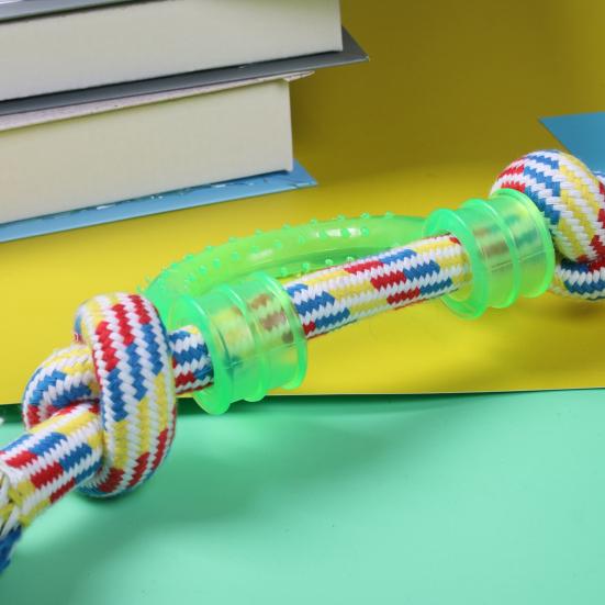 Hundespielzeug Strukturierter Ring Seilknoten Hundespielzeug Welpen Zahnungsspielzeug Kauspielzeug für die Zahnpflege Interaktives Zerrspiel Spielzeug zum Apportieren Kleine Mittlere Hunde