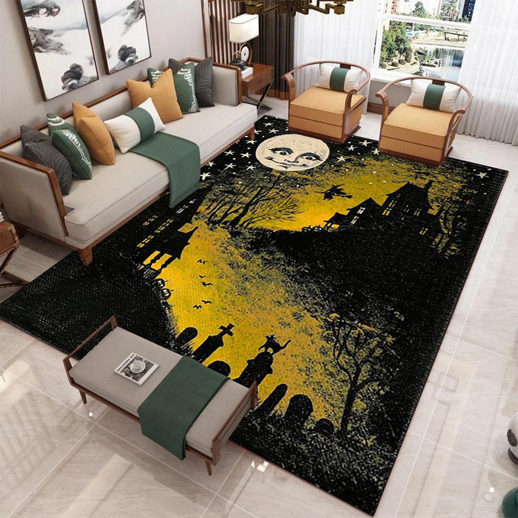 Cartoon Cat Pattern Carpet Mat Large Carpet Decoration Room Living Room Bedroom Household Floor Mat Handsome Mage Cat Carpet