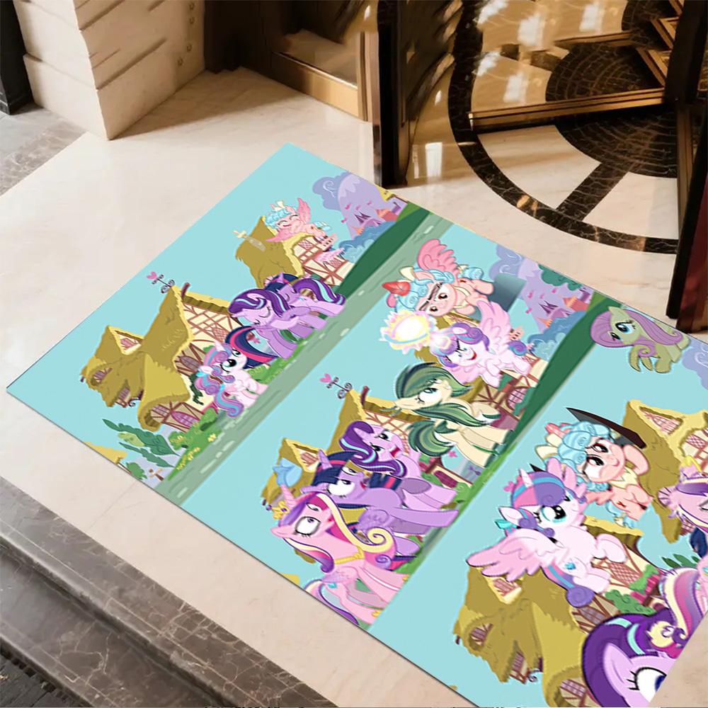 Bluey Friends Adventure Floor Mat Suitable for Kitchen Decorate room Foyer Living Rooms Antislip Carpet Anime Office Decor Best for Christmas