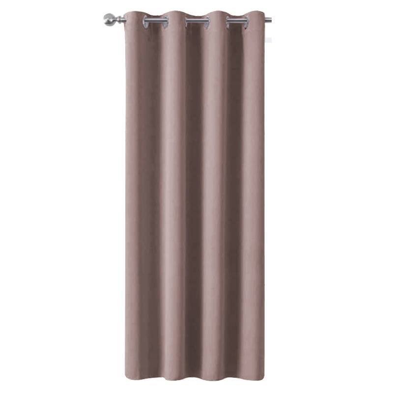 Blackout Door Insulated Curtain Bedroom Living Room Solid Color Window Decor