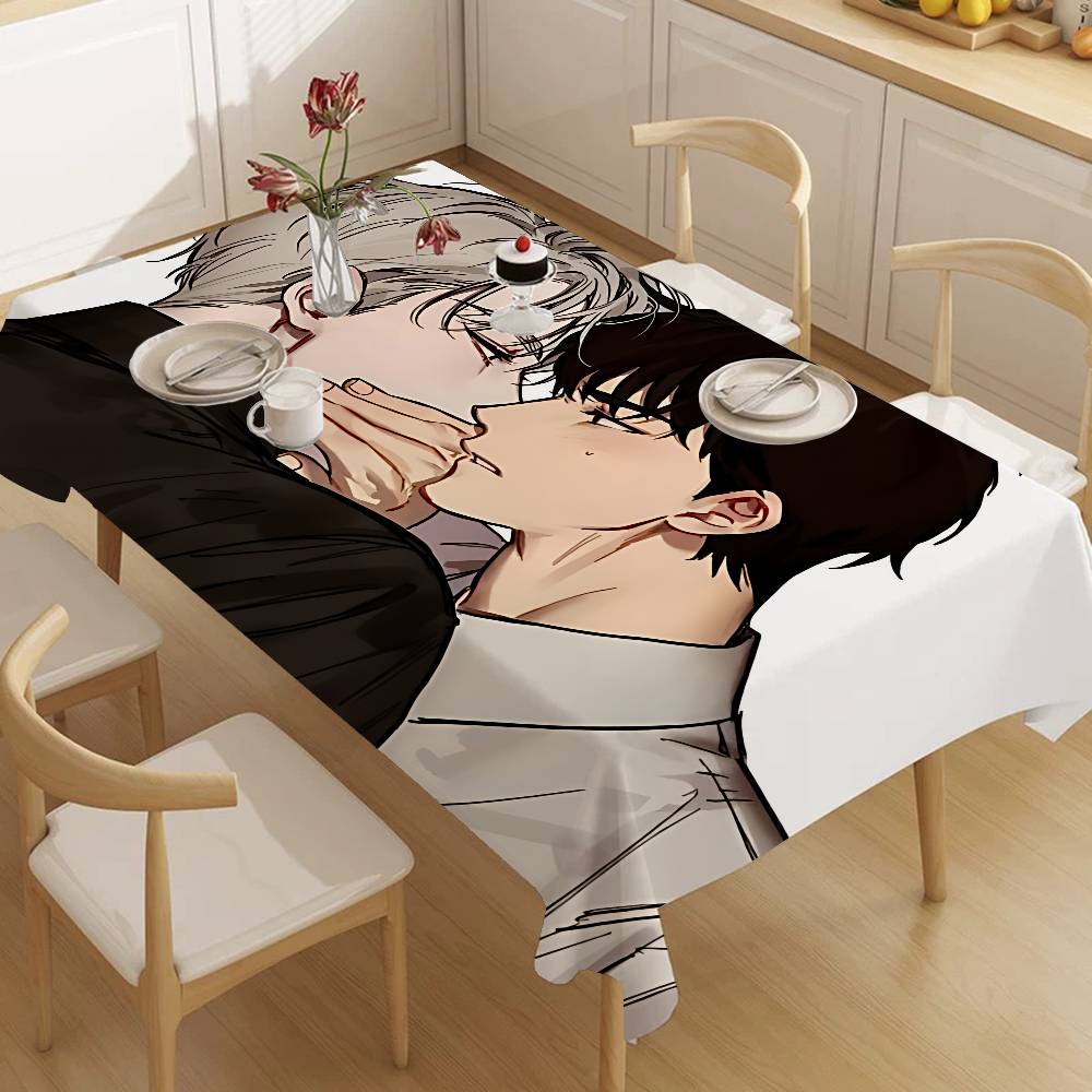 Passion Bl Anime Pattern Tablecloths Summer Washable Picnic Party Rectangle Table Cover Home Dining Decor