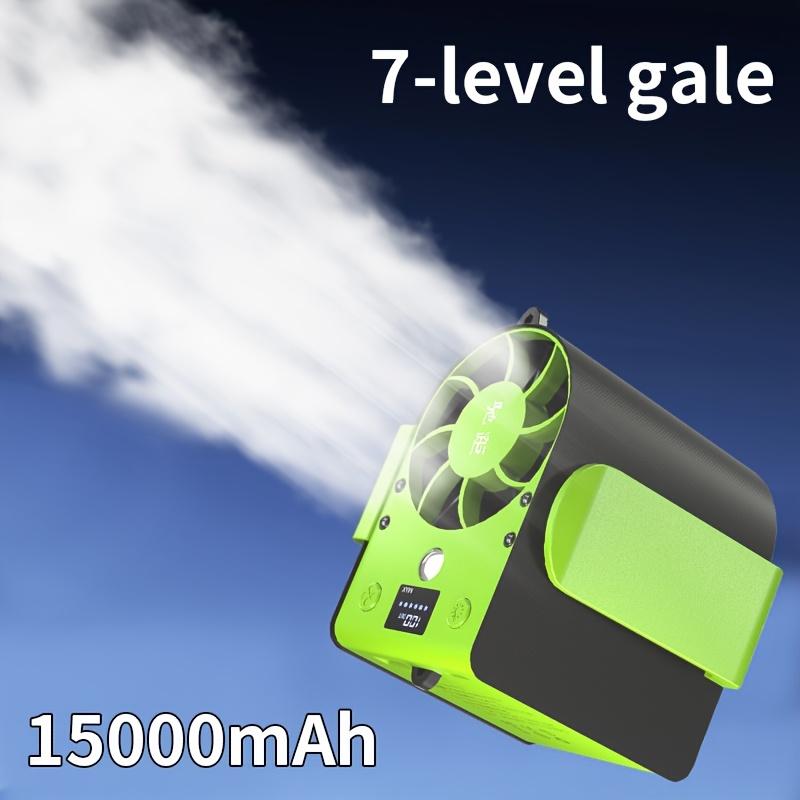 Portable Waist Fan,3 in 1 Multifunctional USB Rechargeable Hands Free Body Cooler with 15000mAh Battery,7Adjustable Speeds,Brushless Motor for Outdoor