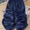 Plus Size Breathable Cotton Linen Wide-Leg Pants - Women's Casual Summer Style