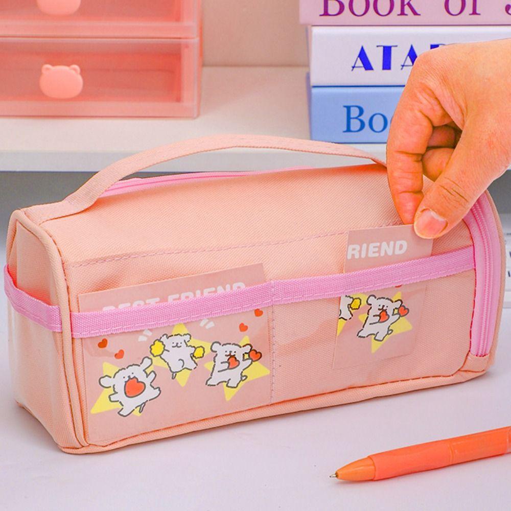 Dirt Resistant Transparent Pencil Case Organizer Zipper Pencil Case Student Learning