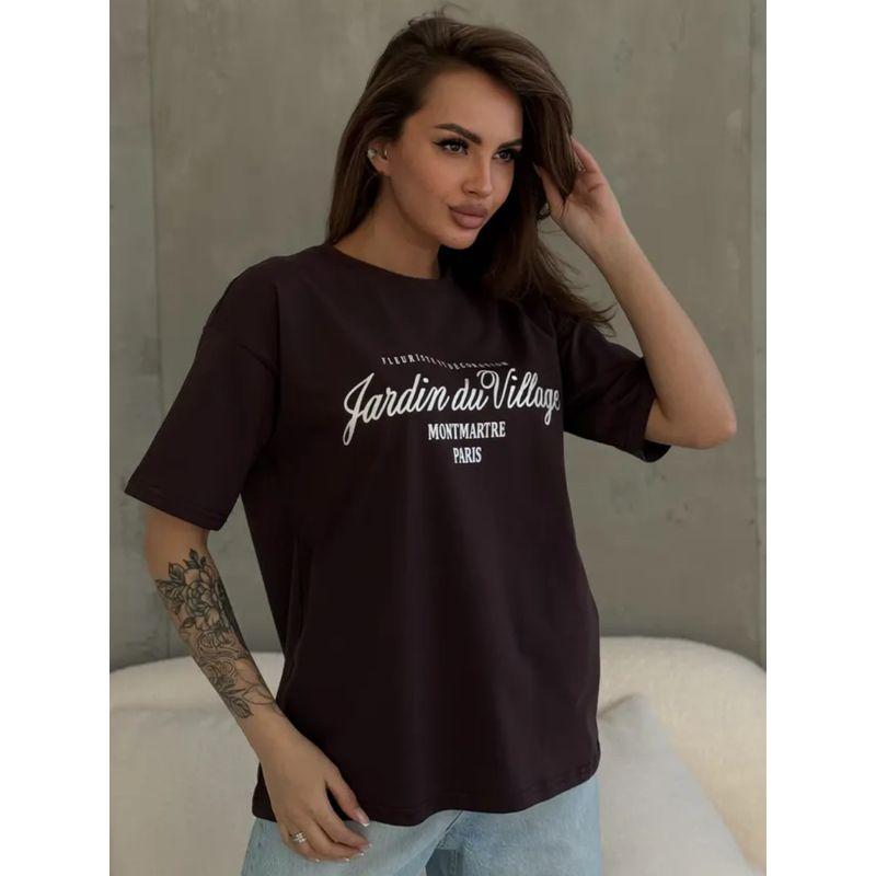 Fashion Style New Arrival Loose Casual Print Letter Cotton T-shirt Loose Printed Cotton T-shirt