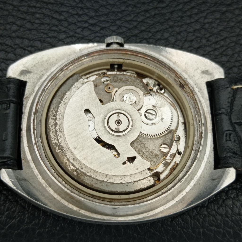 VINTAGE SEIKO 5 AUTOMATIC 7005A JAPAN MENS BLACK COLOR DIAL WATCH A709358-1