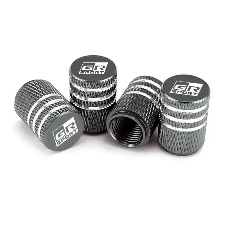 

4Pcs Car Wheel Tire Valve Caps Air Stem Case for Toyota GR Sport Corolla Gazoo Supra Yaris Vitz Hilux Supra C-HR Auto Accessorie серебряный