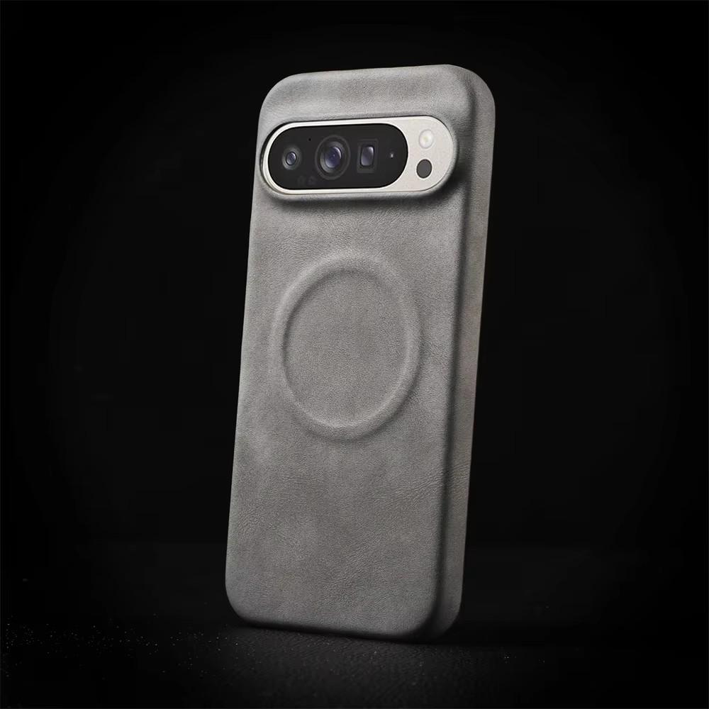 Magnetische Telefoonhoes van Schapenleer Voor Google Pixel 10 9 8 Pro XL 8A 9 Pro Schokbestendige Zakelijke Mat Harde Solide Cover