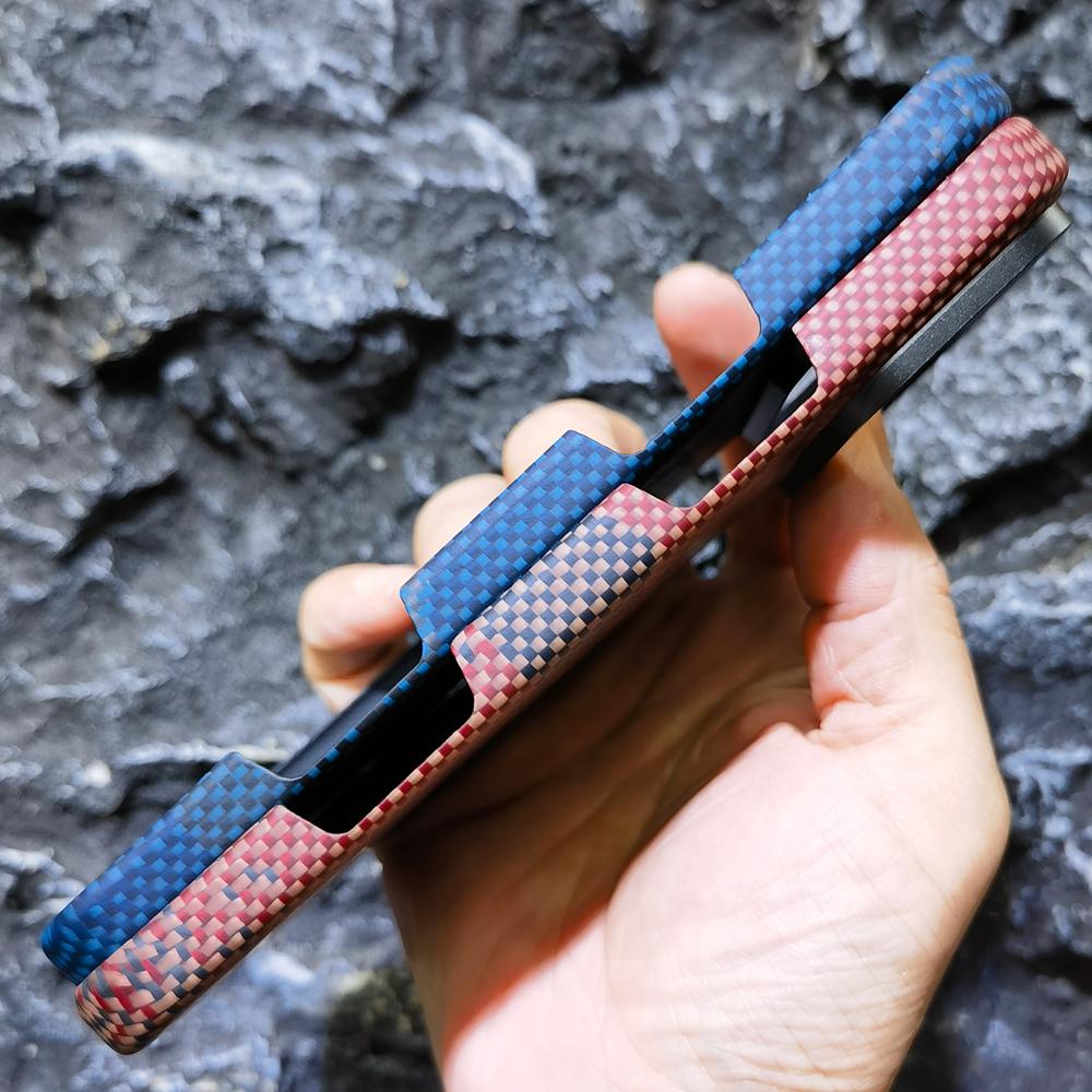 Magsafe Pouzdro na telefon z aramidového vlákna z uhlíkové tkaniny pro IPhone 17 Pro Max Magnetické magnety Bezdrátové nabíjení Skořepina Nárazuvzdorný Ochranný kryt