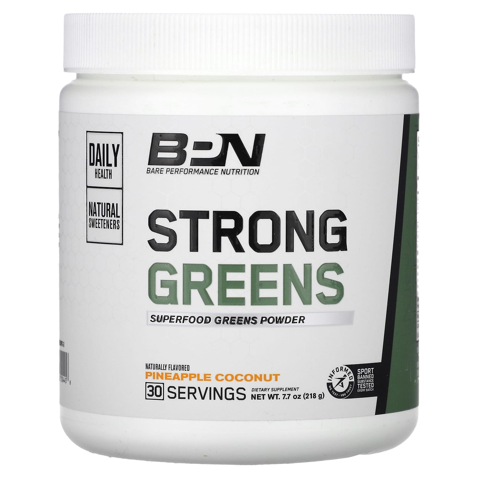 

BPN, Strong Greens, Superfood Greens Powder, Pineapple Coconut Flavor, 218g (7.7oz)
