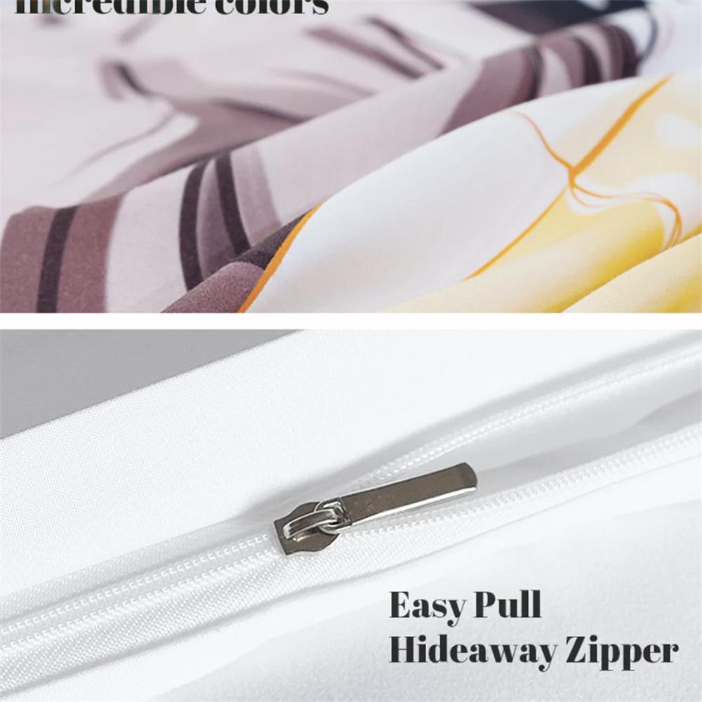 Wald- und Wildtiere Bettbezug-Set, Natur Botanisches Bettwäsche-Set, Floral Tiere Steppdeckenbezug, Einzel Doppel Full Queen King