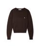 Nodeuyuumeon Basic Crew Neck Knit Round [Brown]