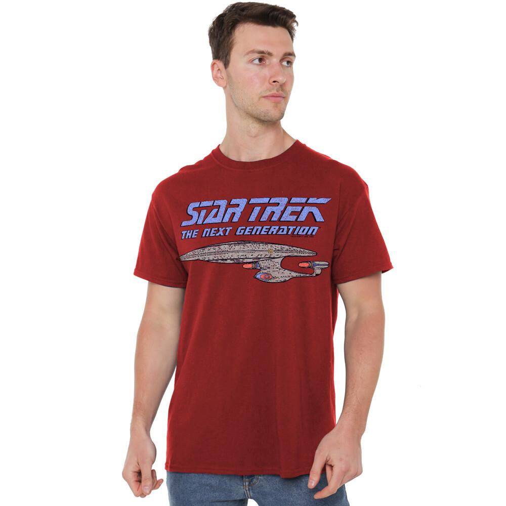Star Trek Distressed Tng T-Shirt S-2XL Cardinal XXL