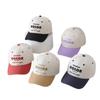 Children's Color Block Baseball Cap: Sun Protection Hat for Boys & Girls - Spring/Summer Patchwork Duckbill Cap with Letter Design.