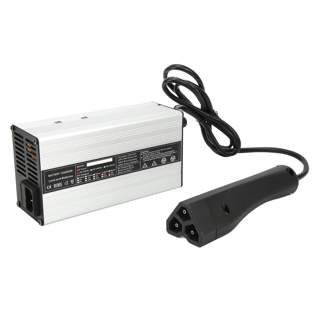 48V 6A Golf Cart Battery Charger Smart Charging RVX Plug Battery Protection Charger Replacement for E‑Z‑GO