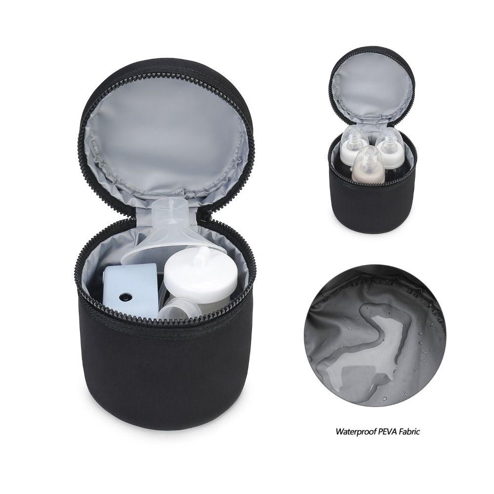

Baby Bottle Baby Feeding Milk Warmer Insulation Bag Kid Bottle Holder Travel Mommy Clutch Bag Baby темно-сірий колір