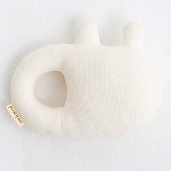 pompkins BABY Organic Cotton Rattle and Dog Made in Japan Y-1026 100% [Rabbit, Bear, Series] (Natural (Rabbit))