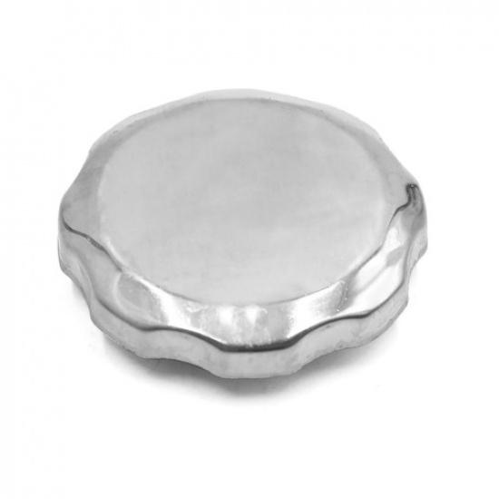 Universal Silver Tone Motorcycle Scooter Fuel Tank Gas Cap Cover Protector