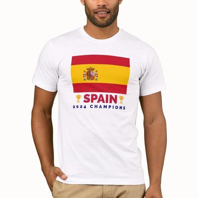 T-Shirt Top Campioni SPAGNA | Maglietta Sportiva Rossa España Bandiera Coppa 2026 Calcio