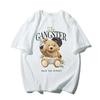 Fashion Cartoon Bear Print T-shirt High Quality Cotton Tshirt Top Y2k Clothing Summer Oversized Men T Shirt Women Crew Neck Tees