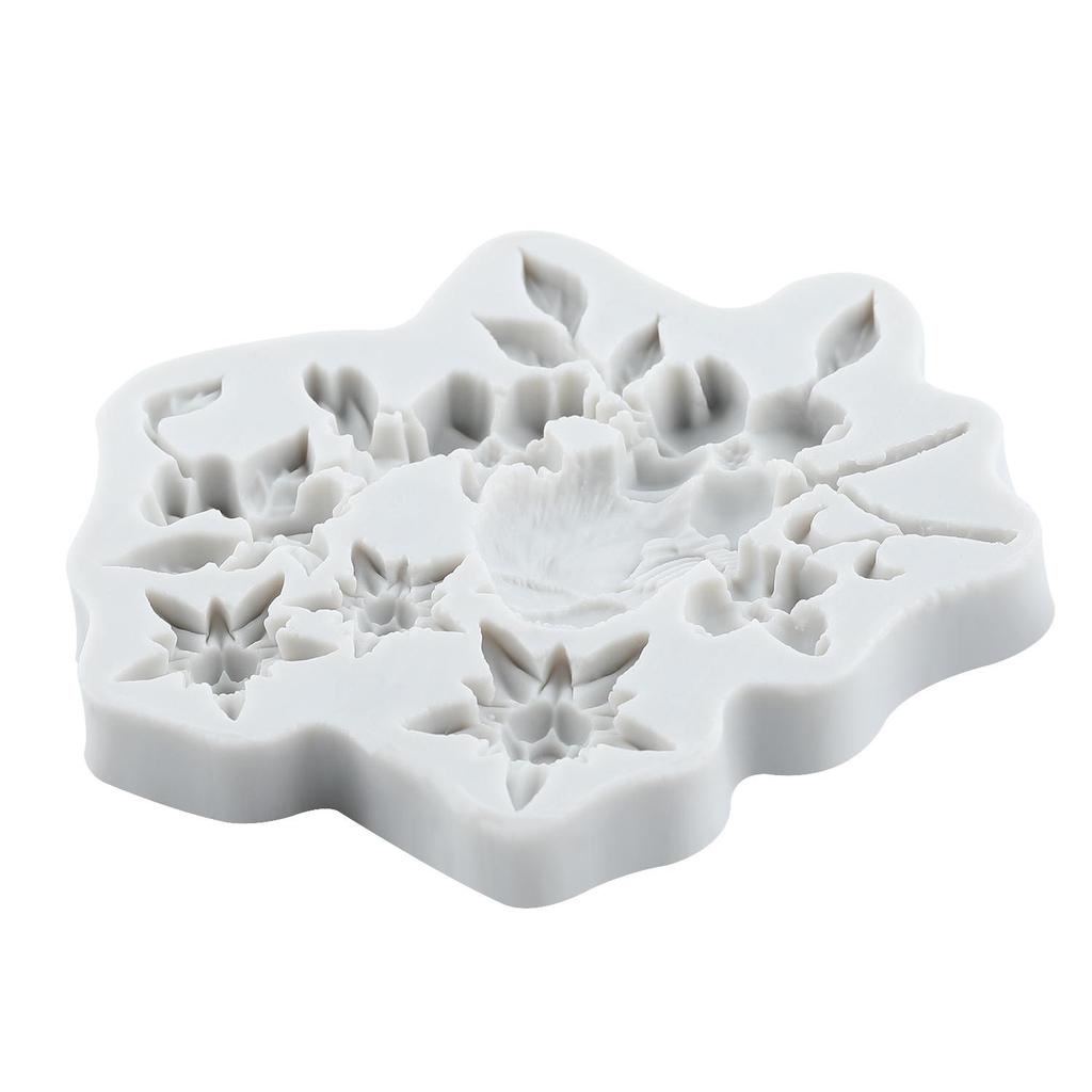 Magpie Silicone Mold Flower Twigs Fondant Molds Cake Decorating Tools Cupcake Topper Candy Resin Clay Chocolate Gumpaste Mold