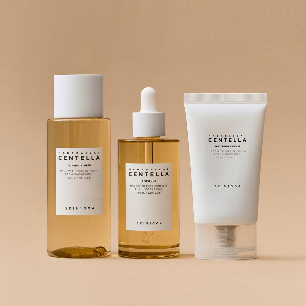 SKIN1004 Soothing 3 Centella Toner 210ml + Ampoule 100ml + Cream 75ml