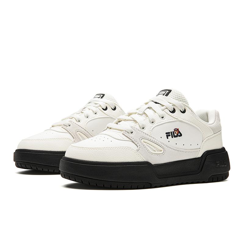 Fila CAMPUS Skateboard Shoes Women's Low Top Snow/Caviar Gray F12W633223FSC