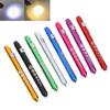 Portable Medical Led Penlight With Pupil Gauge Ruler With Battery Mini Flashlight White+Yellow Light For Doctor Nurse Diagnosis