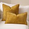 Simple Comfortable Pillow Cover Chenille Bamboo Joint Yarn Edge-Pressed Sofa Throw Pillowcase Pure Color Headboard Cushion Cover