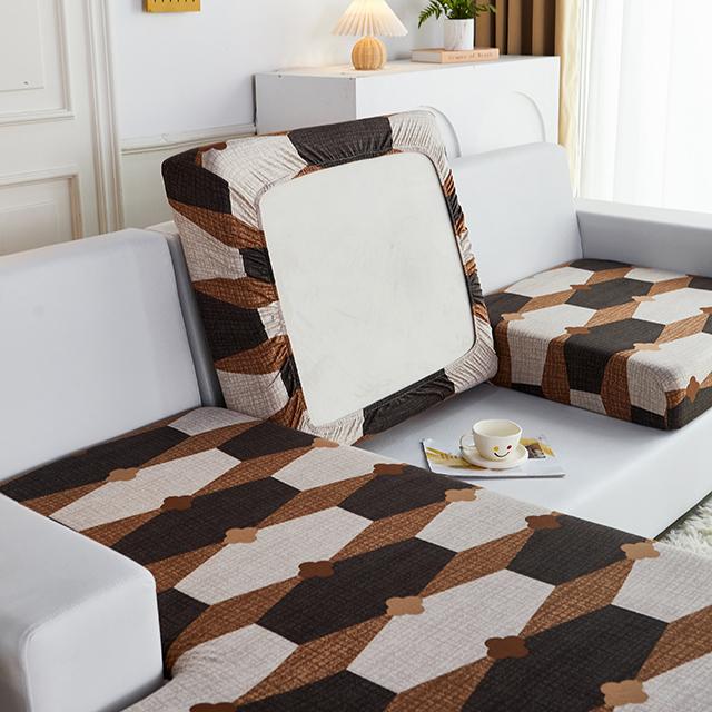 Printing Sofa Cushion Covers Elastic Cover Protective For Living Room Office Washable Removable L -Shaped Sofa Seat Covers Hotel