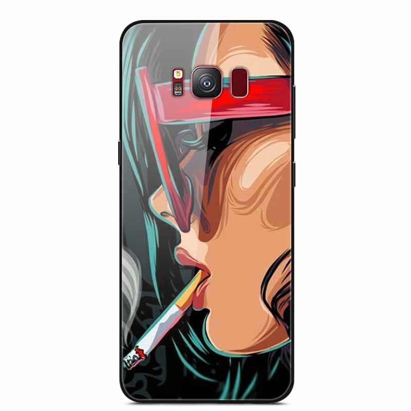 Glass Back Cover For Samsung Galaxy S8 Plus Case S 8 Plus Hard Tempered Glass Case For Samsung S8 Plus Phone Case Soft Bumper