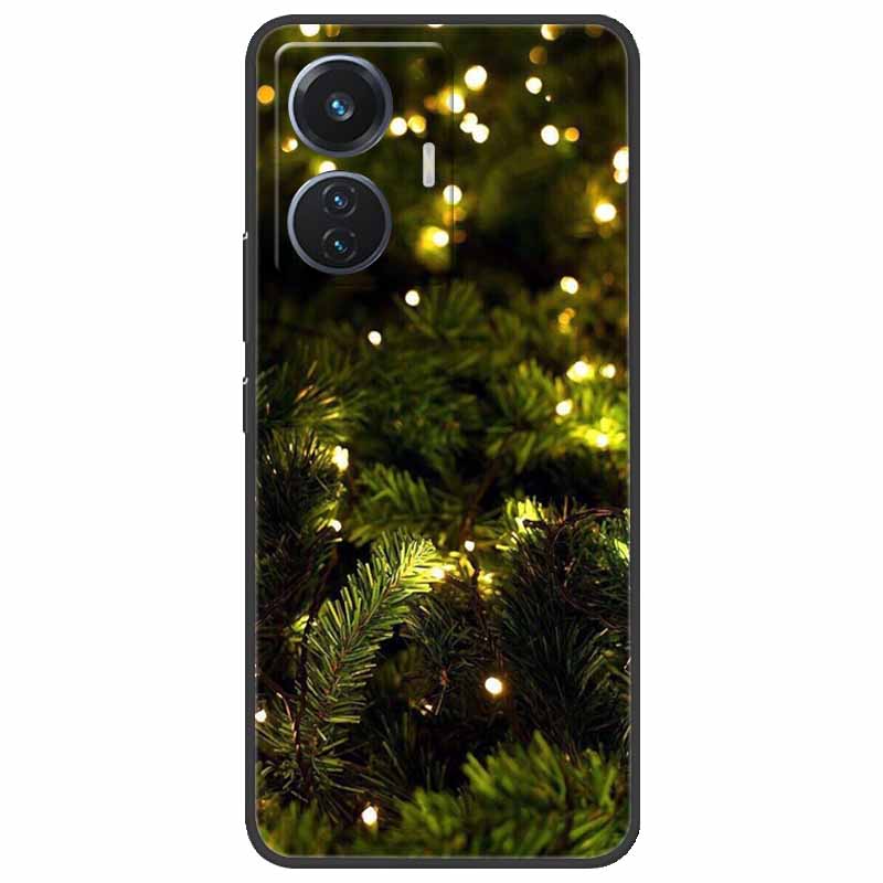 Christmas Case For Vivo T1 44W Soft Silicone Back Cover for Vivo T1 4G Snapdragon 680 Phone Case Cartoon V2153 VivoT1 4G Funda
