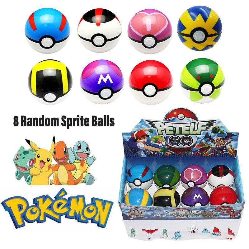 Kapesní monstrum Míčová hračka Průměr 7 cm Materiál ABS Sada 8 figurek Pokemon
