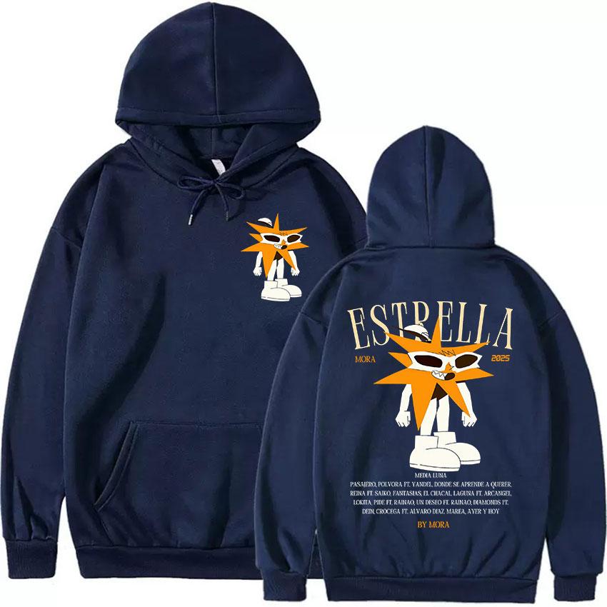 Rapper MORA Tour 2025 Album Merch Hoody Mens Women Vintage Aesthetic Pullover Sweatshirt Y2K Fashion High Quality Fleece Hoodies